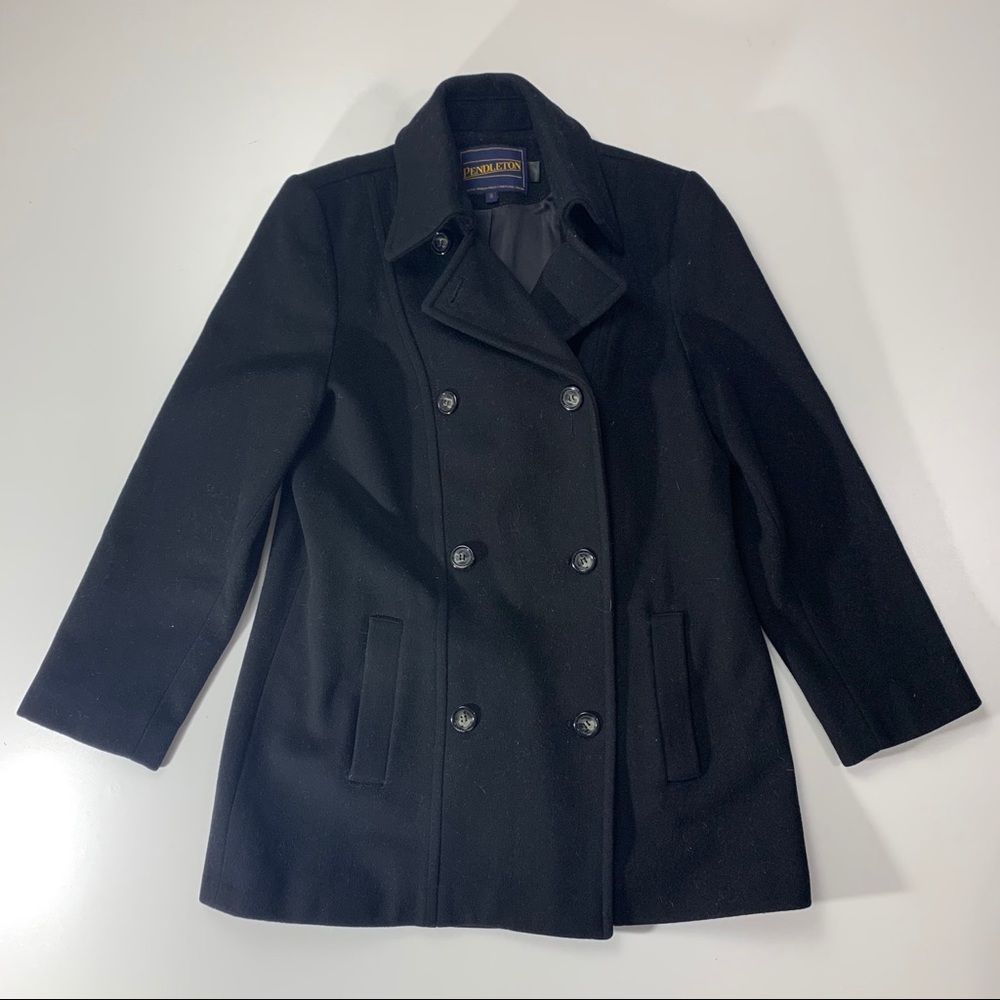 Vintage Pendleton 100% Wool Black Double Breast P… - image 2
